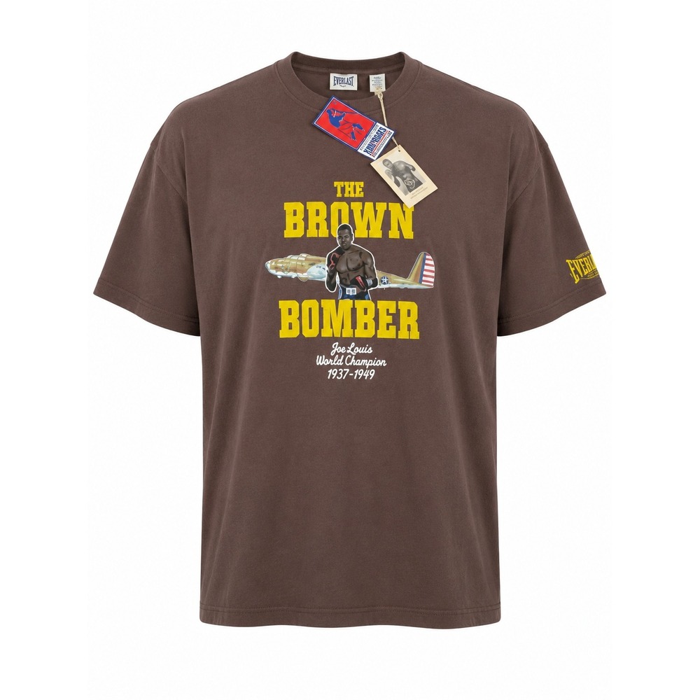Everlast Heritage Joe Louis The Brown Bomber T-Shirt Brown 3XL Made in USA NWT
